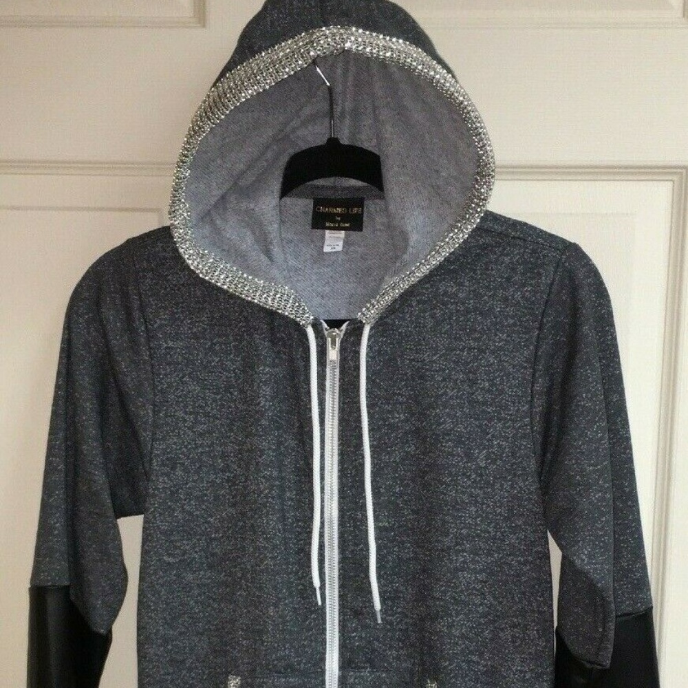 Charmed Life Bling Hoodie Zip XS NEW!